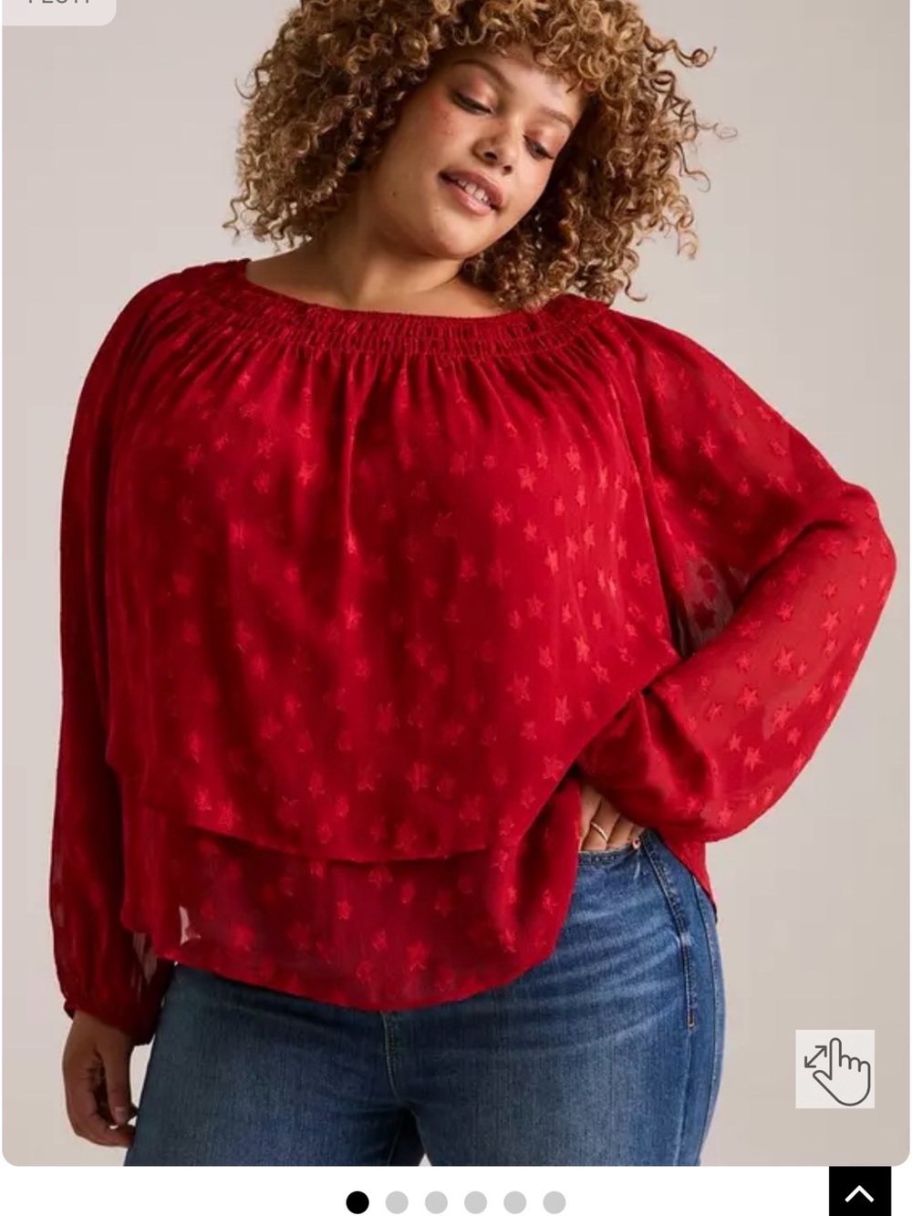 Torrid NWT Festi Tiered Tie Back Blouse plus size 1X 14/16